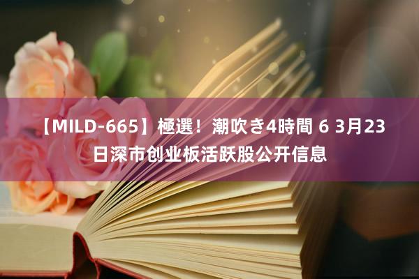 【MILD-665】極選！潮吹き4時間 6 3月23日深市创业板活跃股公开信息