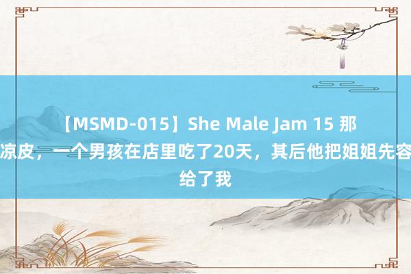 【MSMD-015】She Male Jam 15 那年我卖凉皮，一个男孩在店里吃了20天，其后他把姐姐先容给了我