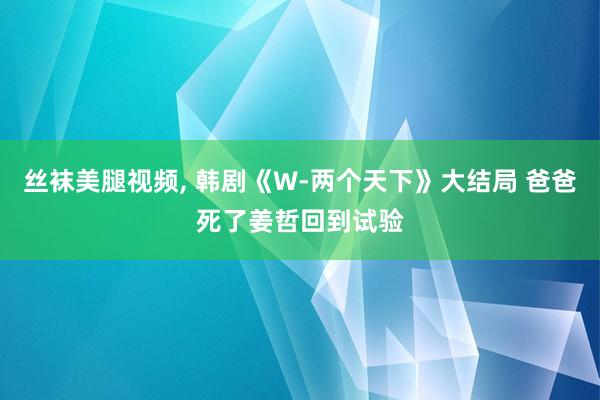 丝袜美腿视频, 韩剧《W-两个天下》大结局 爸爸死了姜哲回到试验